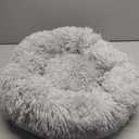 Cat Beds for Indoor Cats - Cat Bed Washable 20/24 inches, Dog Beds for Small Medium Dogs, Anti Anxiety Round Fluffy Plush Faux Fur Pet Bed, Thick Bottom (Light Grey, Medium)