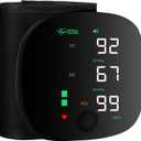 Wrist Blood Pressure Monitor, Rechargeable Monitors for Home Use with Digital Large Display, Voice Broadcast, Blood Pressure Machine, Carrying Case