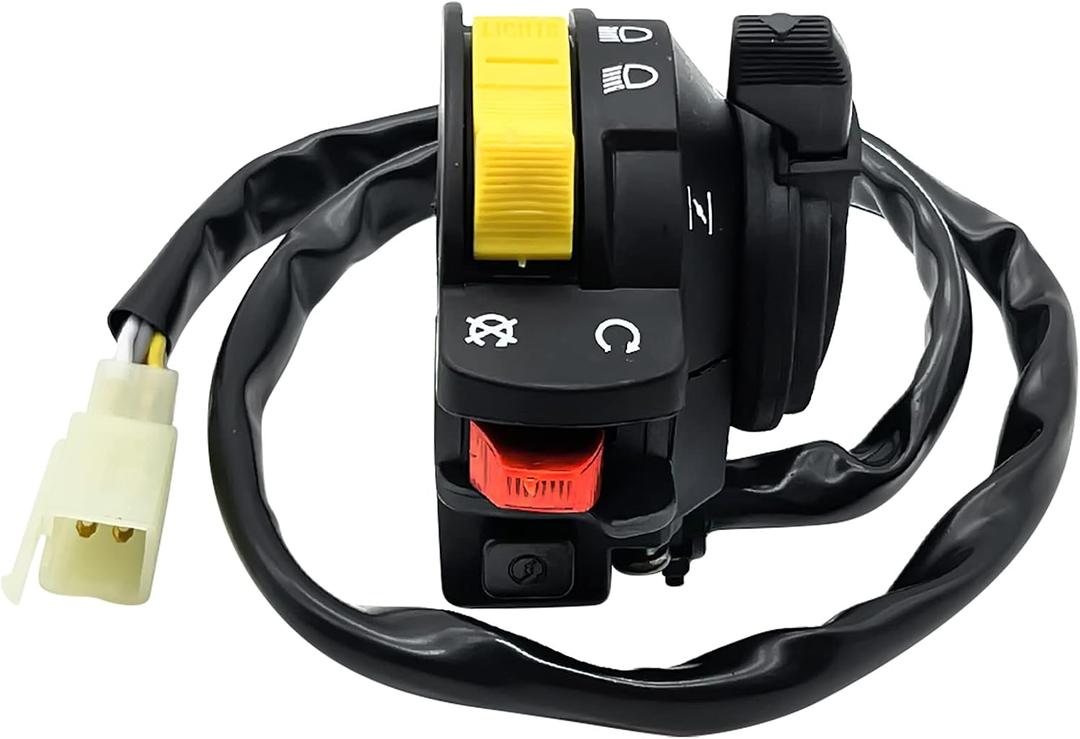 M MATI Left Handlebar Start Stop Headlight Switch for Suzuki KingQuad 300 QuadRunner 250 500 LT-F4WDX LT-F300F LT-F250 LT-F250F LT-4WD LT-F500F 37400-19B13