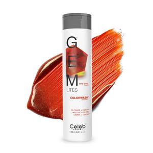 Celeb Luxury Colorwash Color Depositing Shampoo - Color Refresher, Vegan Hair Dye, Bondfix Bond Rebuilder, Viral and Gem Lites (Fire Opal)
