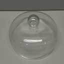 MyGift 8.7 Inch Round Glass Cake Dome Cover, Pastry Display Cloche with Knob Handle, Cake Stand Lid