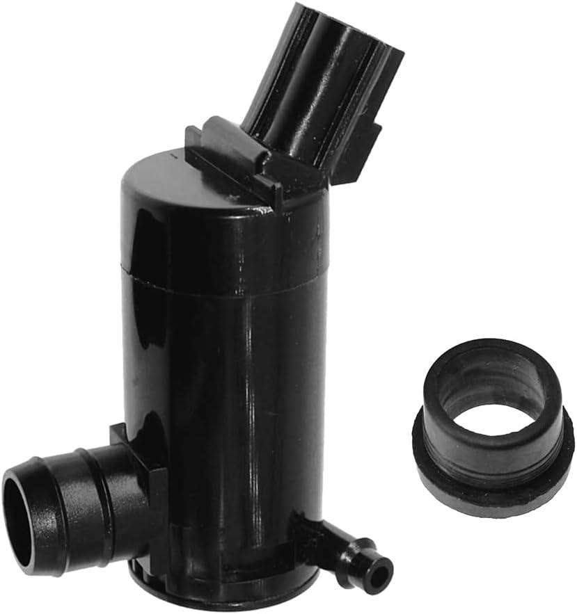Windshield Washer Pump w/Grommet Replacement for Ford Escape, Focus, F150, F350, Mazda B2300, B2500 Mercury Monterey, Mariner Replaces OEM 7R33-17664-DA, 7L8Z-17664-A, F6SZ-17664-A