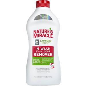 Natures Miracle Laundry Boost In-Wash Stain and Odor Remover, Laundry Stain and Odor Removing Additive For All Machines, Spray, 32 oz
