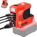 Power Inverter for Craftsman 20V Battery,220W Portable Power Supply Inverter DC 20V to AC 120V for Craftsman V20 Battery with USB&Type-C&AC Outlet&LED Light