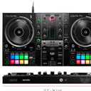 Hercules DJControl Inpulse 500 DJ Controller – Beginner DJ Set, 2-Deck USB DJ Mixer with Built-In Audio Interface, RGB Pads, Touch-Sensitive Jog Wheels