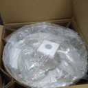 Fandelier Ceiling Fan with Light, 20 Inch Rattan Fans Remote Control Boho CagedHandwovenFlush Mount Low Profile 6 Speeds for Bedroom, Living Room, Dining Room Yoga Room