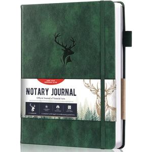 molekaus Notary Journal Log Book Notary Log Book Notary Public Journal for Notarial Acts with 236 Notarial Record Entries 120gsm Numbered Pages 7"X10" (Dark Green)