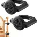 No Drill Baby Gate Banister Adapter, Upgraded Mounting Kit for Stairway, Fits Round & Square Posts 1.5"3.5", for Most Baby & Dog Gates, No Holes in Your Posts, Black