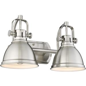 Emliviar 2-Light Vanity Lights, Modern Bathroom Light Fixture with Metal Shade, Brushed Nickel Finish, 4054-2W BN