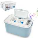 SKYWOT Baby Wipe Warmer, Innovative White Noise and Spring Design Baby Wet Wipes Dispenser, Upgraded long-lasting insulation4 Modes of Temperature Heating Control, No Need for Water and Sponge (blue)