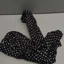 Milumia Women's Polka Dots Bell Sleeve Crop Tee Top Y2K Ruched Slim Fit Going Out T Shirt (Large, Black)