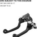 JFG Racing Dirt Bike Clutch Lever,Motorcycle Billet Pivot Foldable Clutch Brake Lever for CRF150F/CRF230F 2003-2017 CRF250F 2019-2022 Dirt Bike Enduro - Black
