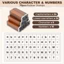 UCEC 70pcs Alphabet Stamps for Clay, Rubber Letter Stamps for Crafting, Wooden Letter Number and Symbol Stamp Set for Scrapbooking Supplies DIY Craft Card Making