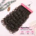 REECHO Curly Hair Extensions, 4PCS 20 inch Clip in Hair Extensions Lace Weft Short Curly Extensions Clip Ins Invisible Natural Hairpieces for Women, Chocolate Brown