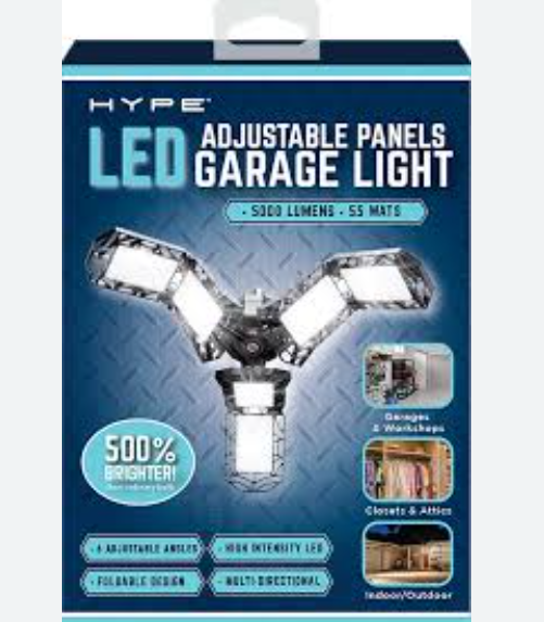 HYPE Led Adjustable Panels Garage Light 5000 Lumens 55 Wats