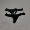 Calvin Klein Women's Motive Cotton Multipack Thong Panty, 3 Pack (Large, Charcoal Heather/Black)