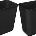 Nipogear 3 Gallons Efficient Trash Can Wastebasket, Fits Under Desk, Kitchen, Home, Office (Black, 3 Gallons-2 Pack)