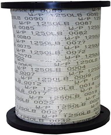 The Ribbon Factory USA Made 1250 Lb 1/2" Pull Tape | Pull Webbing | Flat Rope - 1000 FT