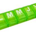 EZY DOSE Weekly (7-Day) Pill Organizer, Vitamin Planner and Medicine Box, Large Contoured Compartments for Easy Pill Removal, Color May Vary, Spanish Imprints