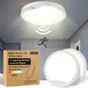 2-Pack 20W Motion Sensor Ceiling Lights Hard-Wired, 9Inch Indoor Motion Activated LED Ceiling Light Fixtures with 3 Modes, 4000K Flush Mount Lights for Closet Stairwell Hallway, NOT Battery Operated (4000K Neutral White)