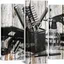 Conipit Hair Salon Pictures Wall Decor Barbershop Tools Wall Art Hair Salon Canvas Art Framed Ready to Hang Large 5 Pieces