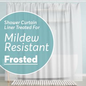 BigFoot Shower Curtain 72 x 72 PEVA Heavy Duty Shower Curtain with Rustproof Metal Grommet and 3 Magnetic Weights Odor Free and Compatible with Standard Showers, Frosted