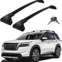 Roof Rack Cross Bars Compatible with Nissan Pathfinder 2022-2025, Adjustable Aluminum Heavy Duty 300 LBS Anti-Theft Lock Cargo Carrier Rooftop Crossbar Accessories for Bike, Basket, Snowboard, Luggage, (Black)