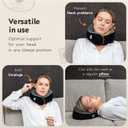 Neck Pillow Airplane - Travel Pillow - Comfortable and Ergonomic Memory Foam - Airplane Pillow with 360 Head & Neck Support - Black