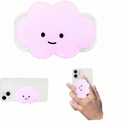 Phone Grip Cute 2D Cloud Shape Collapsible Expandable, Smartphone Tablet Cell Phone Grip Stand Holder (Pink)