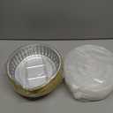 Zhehao 20 Pcs Aluminum Foil Pans with Lids 2x Thicker Heavy Duty Foil Disposable Baking Pans Cookware Tin Food Containers for Cake Pie Cooking Oven(31 Oz,Gold)