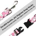 Impoosy2PCS Dog Halloween Collar with Pet Ghost Leash Set Cat Gift Adjustable Dog Cute Collars for Small Medium Large Pets Dogs Cats (X-Lrge, Pink) (XL (19"-26"))