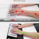 Laborio Computer Keyboard Wrist Rest Stand for Desktop, Keyboard Holder for Easy Typing with Wrist Pad for Office Desk, Home, School (Black)