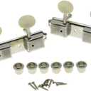 KAISH Nickel w/Aged White 3 per side 3x3 on a Plate Vintage Guitar Tuning Keys Tuners
