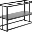 Urban Deco 55-75 Gallon Fish Tank Stand 900LBS Capacity For Aquarium Stand Metal Fish Tank Stand 48.4"x19.7"x31.5" Dual-Layer Design Terrarium Stand Ideal for Home and Office