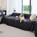 Plush Couch Cover for Dogs, Sofa Covers for 2 Cushion Couch Washable, Non Slip Sofa Slipcovers for Pet , Sherpa Fleece Heavy Duty Scratch Resistant Pet Friendly Furniture Cover, 71" x 118", Gray (Drny-grey)