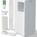 Garvee 8000 BTU Portable Air Conditioner, 3-in-1 Portable AC Cooling, Dehumidifying & Fan for Bedroom, Apartment, Dorm & Rooms Up to 350 Sq. Ft, Sleep Mode, 24-Hr Timer, Remote, Window Kit, White