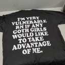 I'm Very Vulnerable Rn Funny Goth Girl (ON BACK) T-Shirt, Size L