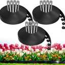 200ft,1.5in Tall Landscape Edging Kit with 300 Metal Spikes, Not Digging Flexible Plastic Edge Border for Landscaping, Lawn,Garden,Flower Beds,Yard,Paver,Playground, Fence,Pathway,3pack, 66.7ft Each