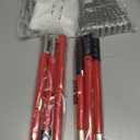 MXF Pooper Scooper, Dog Pooper Scooper Long Handle Stainless Metal Tray and Rake Set for Medium Small Dogs Heavy Duty - Use on Grass, Dirt or Gravel - Red