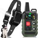 Citronella Training Collar for Dog [No Refill Spray] with 6 Adjustable Sensitivities & Beep/Vibration/Spray 4 Mode Bark Collar, IPX7 Waterproof Safer Citronella Bark Collar for L/M/S Dogs (Green)