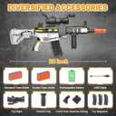 Realistic Toy for Nerf Guns Dart - Electric Sniper Rifle with Scope 120 Soft Bullets 3 Magazine, Automatic Foam Blaster for Boy Age 8-12 Years Old, Indoor Outdoor Gifts for Adult Kid Holiday Birthday