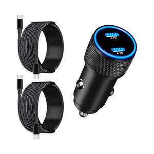 [Apple MFi Certified] iPhone 17 Car Charger Fast Charging, Linocell 90W Dual PD Power Cigarette Lighter USB-C Car Charger Pack Type-C Cord for iPhone 17/17 Pro Max/16 Pro/15/Galaxy S25/S24/Pixel, Pack of 2