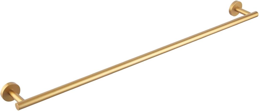 GERZWY Stainless Steel 33-Inch Bathroom Towel Bar Gold Towel Rack Wall Mounted Towel Rail Bath Towel Rod AG1101C85-BE