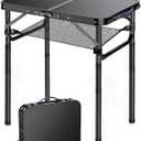 Folding TV Trays Foldable Dinner Tray Table Adjustable Height Food Snack Eating Couch Side Table Study Aluminum Portable Sofa Tray End Table for Outdoor Indoor Camp Picnic Bed Couch Living Room(Black), 24" x 16" x 27"