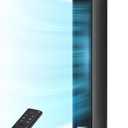 DREO Tower Fan for Bedroom, 2026 Upgraded DC Motor, 28ft/s High Velocity, 20dB Ultra Quiet Standing Fan, 8 Speeds 4 Modes, 90 Oscillating Bladeless Fan for Indoors, Floor Fans with Remote, Black