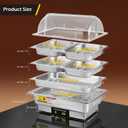 Dyna-Living Electric Chafing Dishes for Buffet, 9.5QT Full Size & Half Size