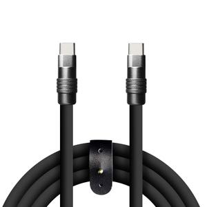 Black Chubby - Special Black Samurai Edition Durable 240W Fast Charging Cable Ultra-Thick Silicone USB C Cable for iPhone 16/15 Series iPad MacBook Galaxy Series, Type C to Type C, 19.6FT