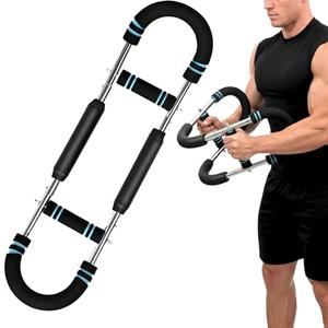 BemixHwy Adjustable Twister Arm Exerciser - Spring Workout Bar for Forearm, Triceps & Chest Strengthening, Portable Home Gym Fitness Equipment for Men & Women