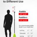 Abahub 3/4-Piece Adjustable SUP Paddle, Lightweight Aluminum Alloy Shaft