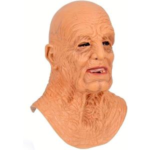Old Man Mask, Realistic Latex Full Head Halloween Costume